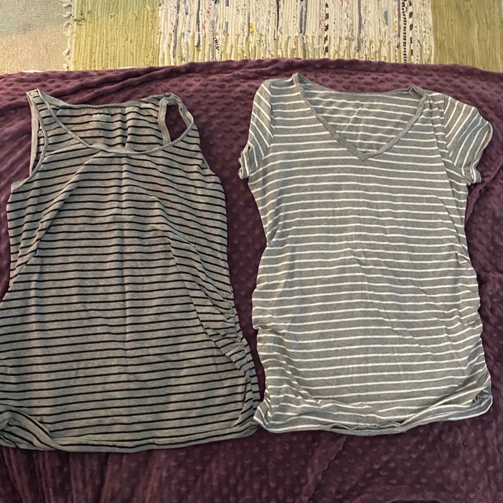 Motherhood Maternity striped tank and t-shirt